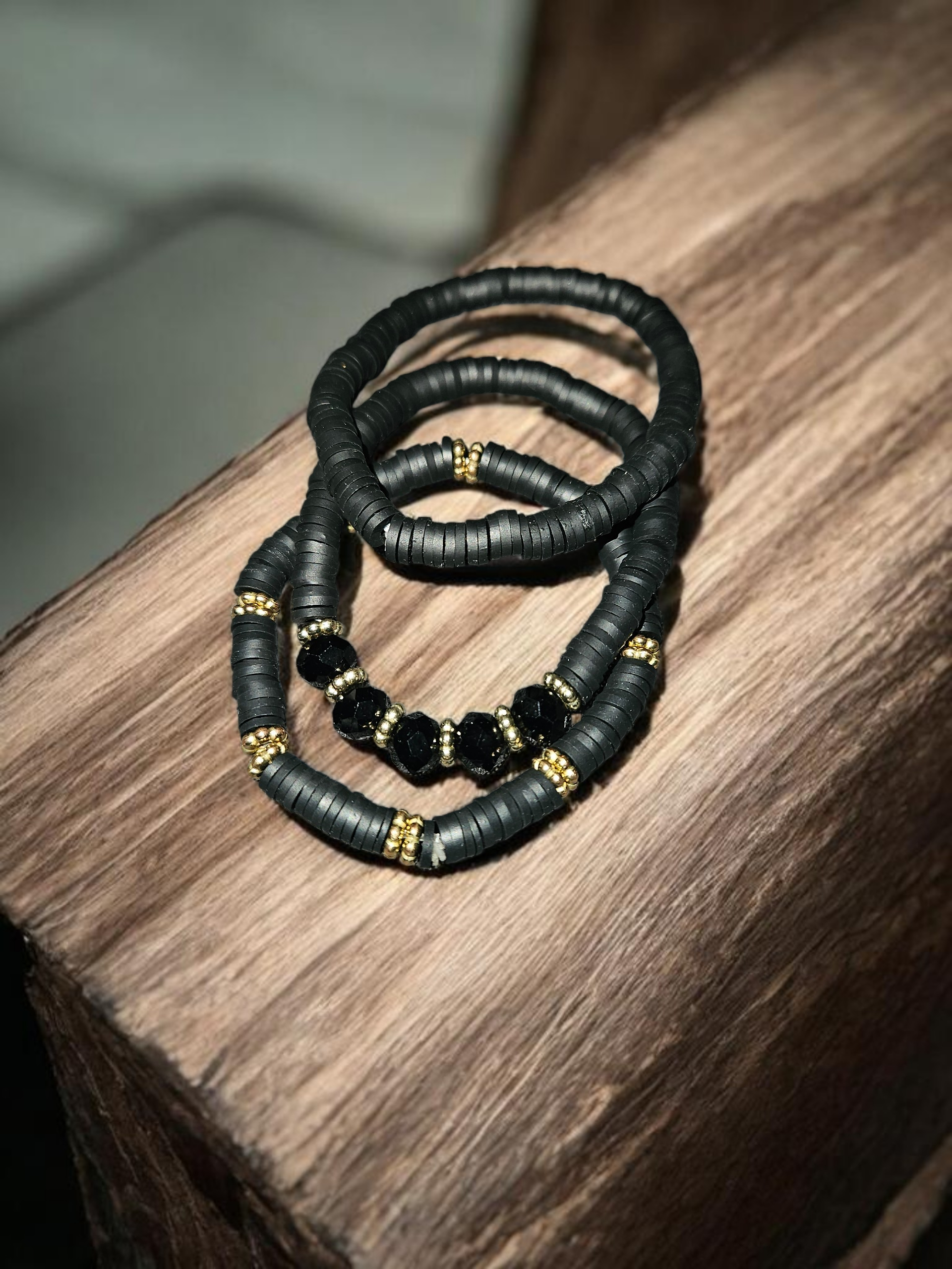 Platte kralen armband
